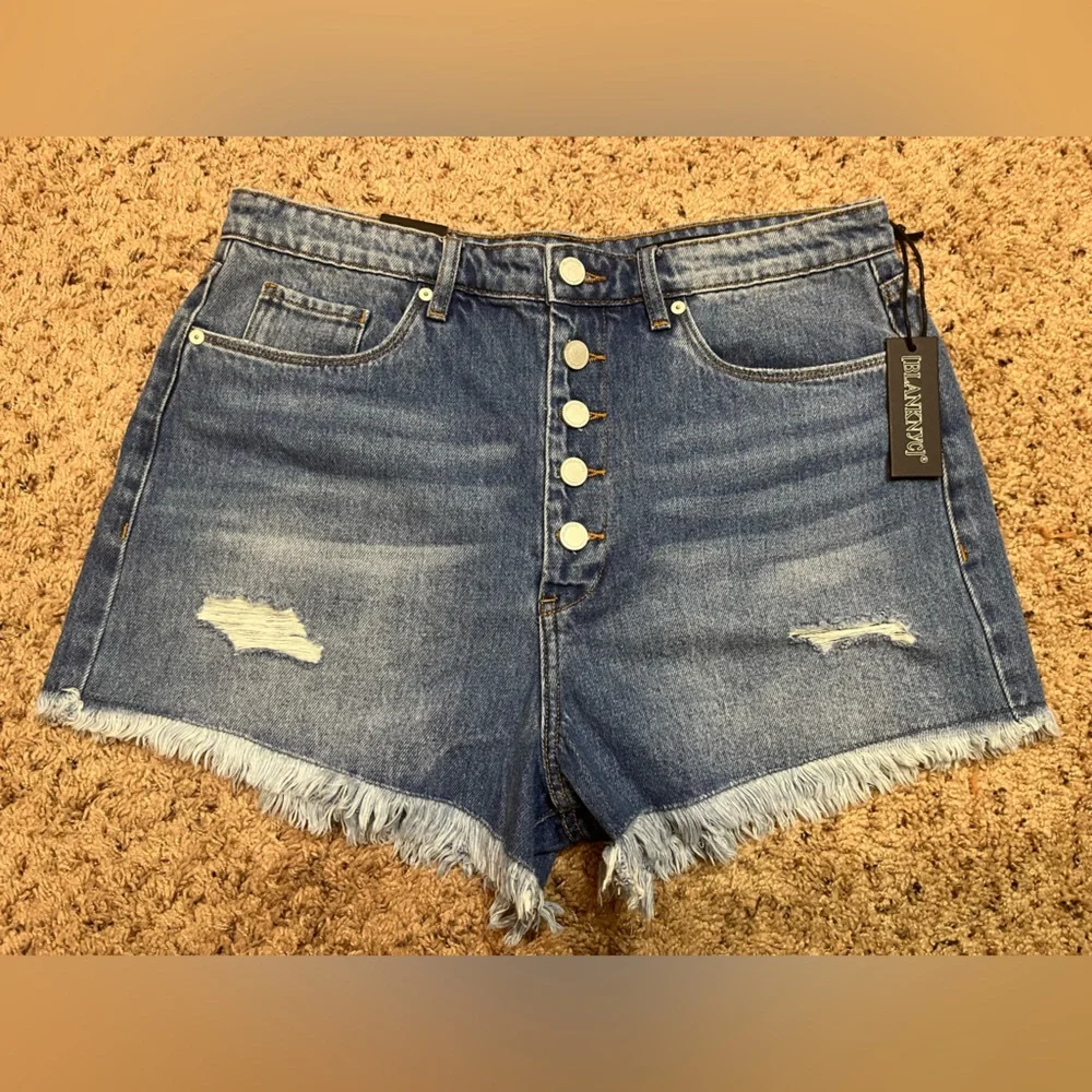 Blank NYC Denim The Barrow Vintage High Rise Cut‎ Off Frayed Shorts Size 31 NWT